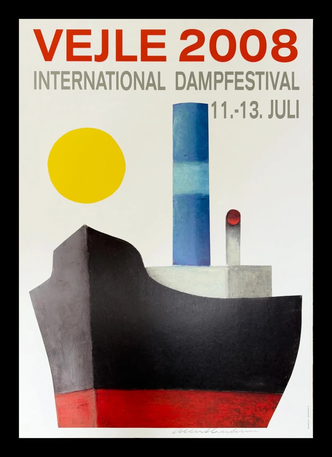 Signeret plakat for Vejle Dampfestival 2008